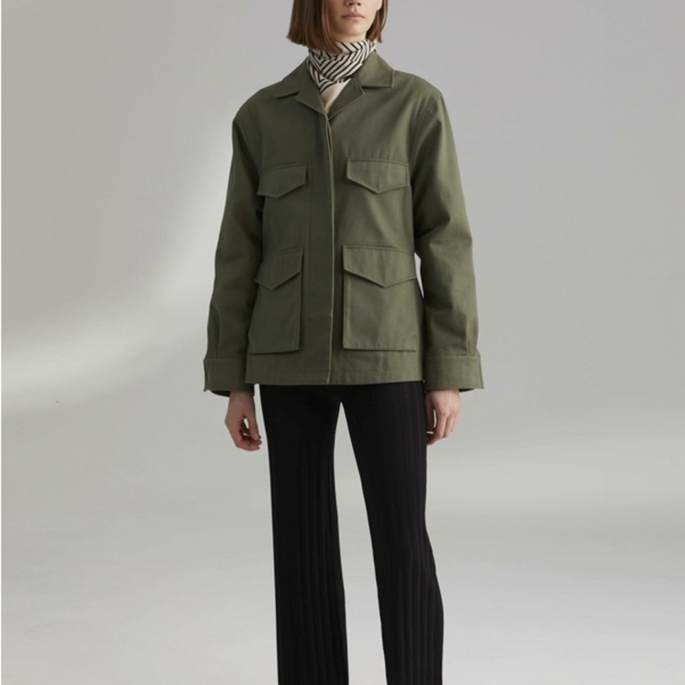 Toteme Avignon Olive Khaki Utility Jacket 38 oversized fits small to large